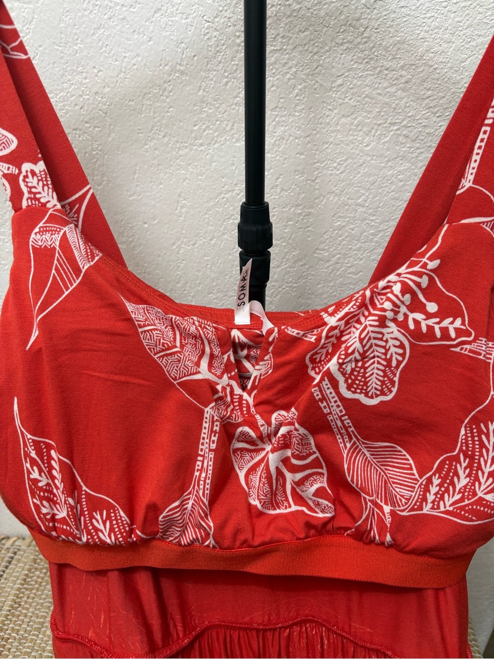 NWT Soma Red Paradiso Built In Bra Dress | Size L - Picture 7 of 12